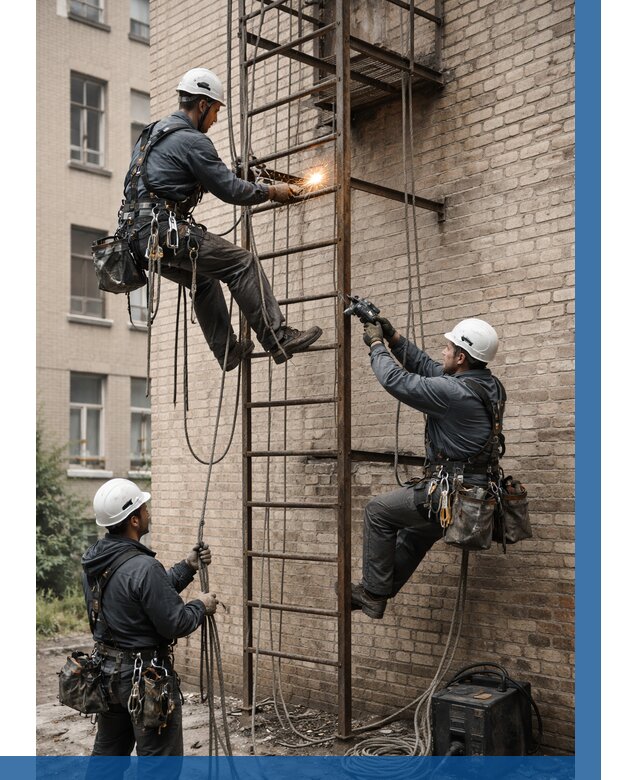 Ремонт пожарной лестницы в Донецке от 8211 р. | ВЫСОТНИК-Днк