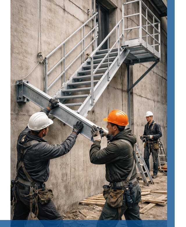 Монтаж металлических лестниц в Донецке от 16422 р. | ВЫСОТНИК-Днк