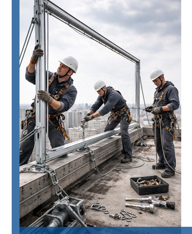 Монтаж крышных рекламных конструкций под ключ в Донецке