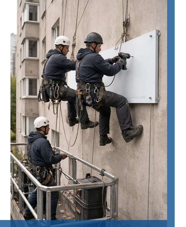 Монтаж табличек и указателей в Донецке от 3832 р. | ВЫСОТНИК-Днк