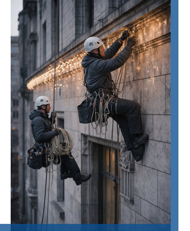 Монтаж новогодней иллюминации в Донецке от 9306 р. | ВЫСОТНИК-Днк