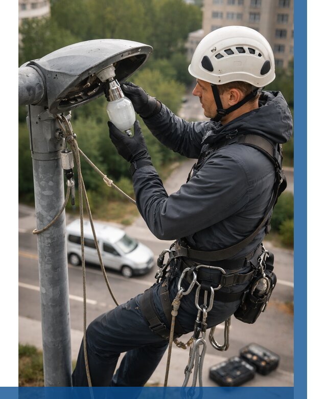 Замена ламп на высоте в Донецке от 2737 р. | ВЫСОТНИК-Днк