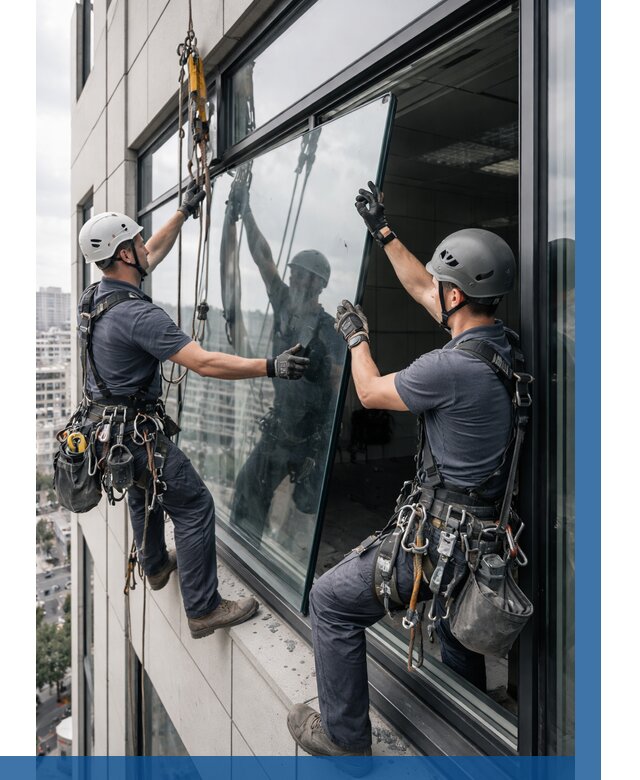 Замена стеклопакетов на высоте в Донецке от 6021 р. | ВЫСОТНИК-Днк