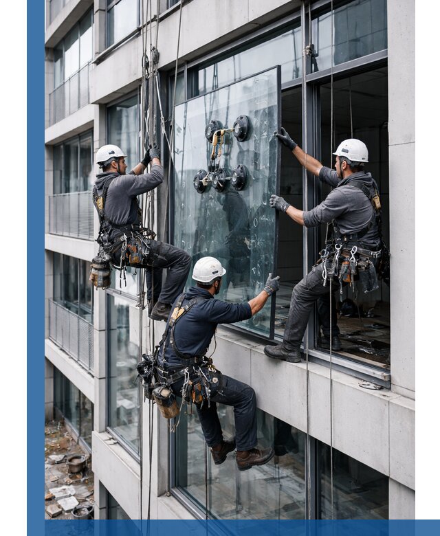 Фасадное остекление и монтаж витражей зданий в Донецке под ключ