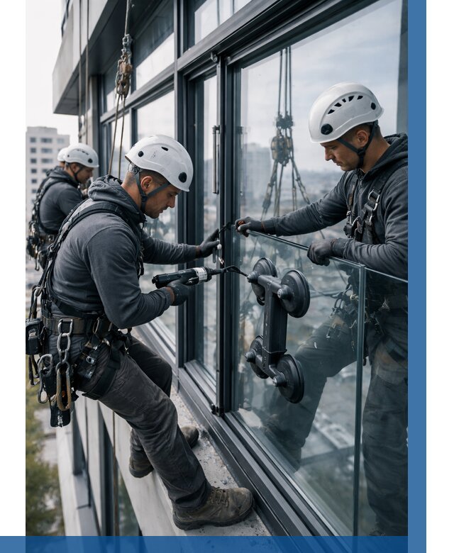 Витражное остекление зданий в Донецке от 3832 р. | ВЫСОТНИК-Днк