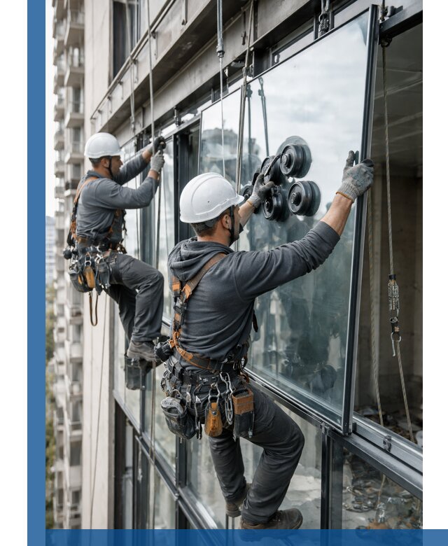 Витражное остекление фасадов и лоджий в Донецке под ключ