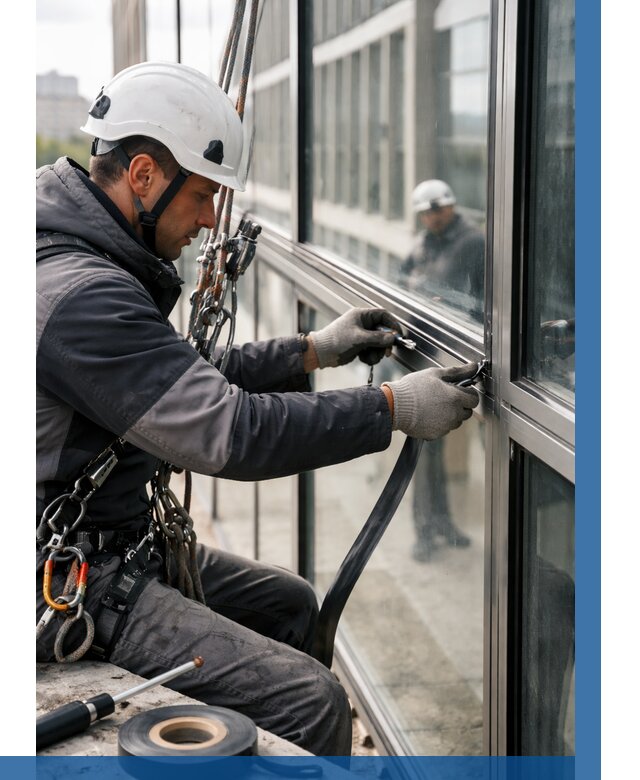 Ремонт витражных конструкций в Донецке от 3832 р. | ВЫСОТНИК-Днк