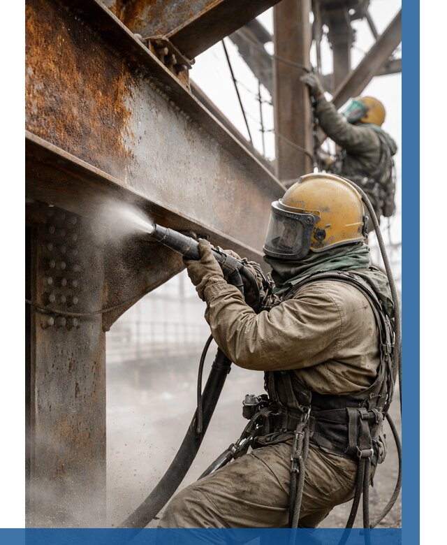 Пескоструйная очистка металлоконструкций в Донецке по 657 р. ВЫСОТНИК-Днк