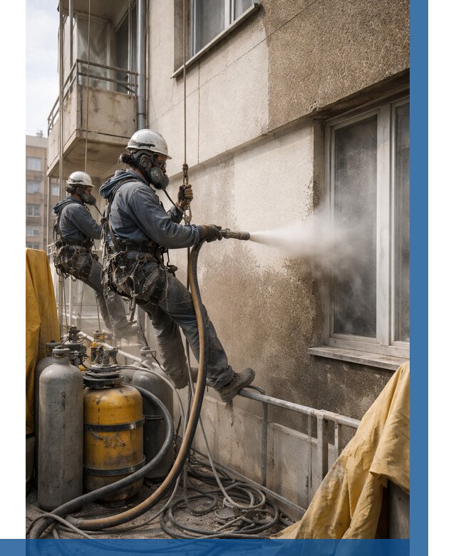 Пескоструйная очистка фасада в Донецке от 712 р. | ВЫСОТНИК-Днк