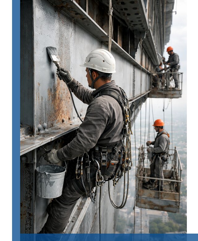 Покраска металлоконструкций на высоте в Донецке профессионально