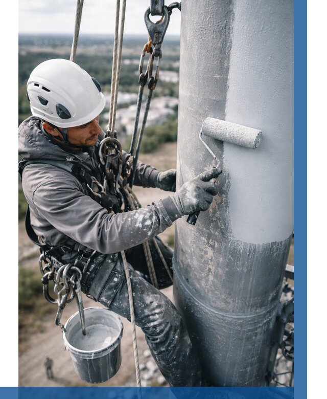 Покраска мачт связи под ключ в Донецке от 931 р. | ВЫСОТНИК-Днк