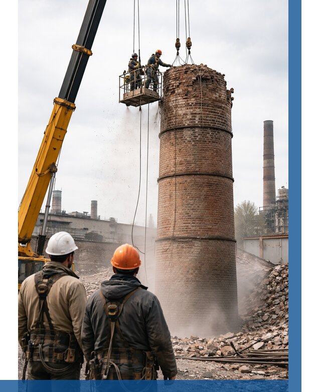 Демонтаж дымовой трубы в Донецке от 98532 р. | ВЫСОТНИК-Днк, смета