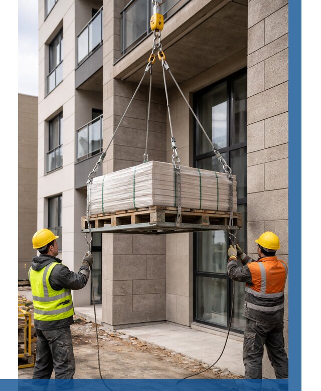 Подъем керамогранита на этаж в Донецке от 3832 р. | ВЫСОТНИК-Днк