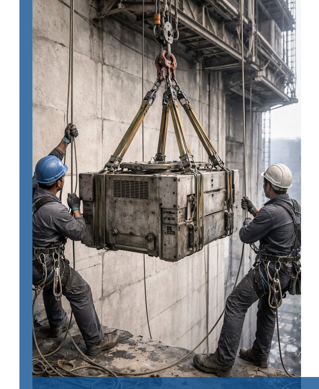 Такелажные работы на высоте, подъем и монтаж грузов в Донецке