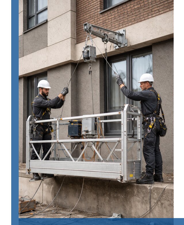 Монтаж и подъем фасадной люльки в Донецке с гарантией безопасности