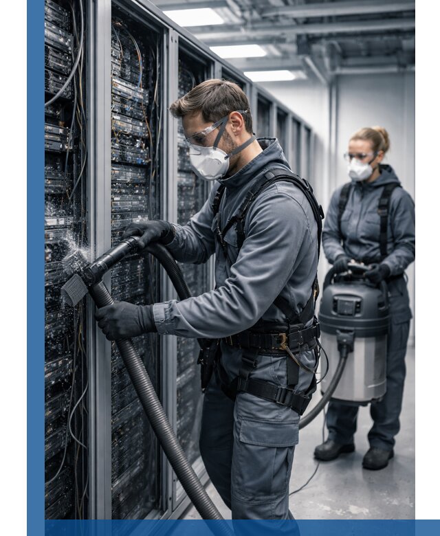 Обеспыливание серверной комнаты в Донецке, профессиональная очистка