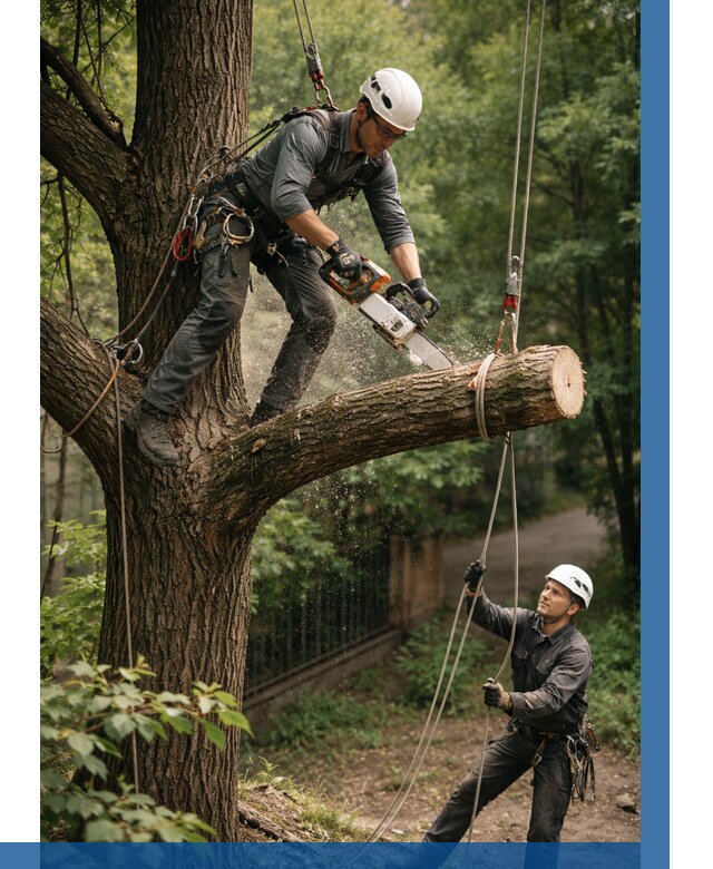 Спил деревьев альпинистами в Донецке от 8758 р. | ВЫСОТНИК-Днк