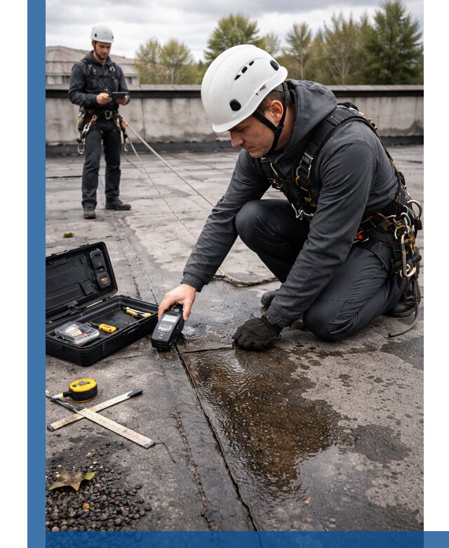 Обследование кровли на протечки и выявление дефектов в Донецке