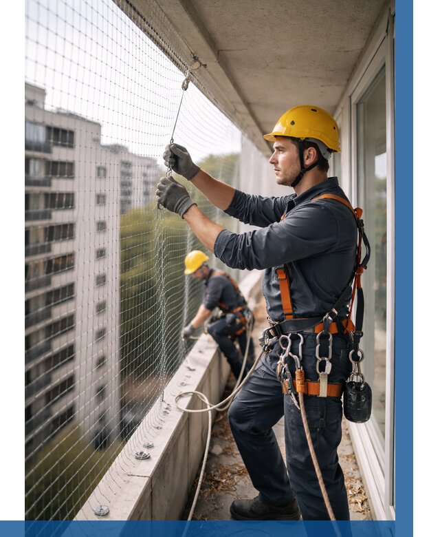 Монтаж сетки от птиц в Донецке от 4927 р. | ВЫСОТНИК-Днк