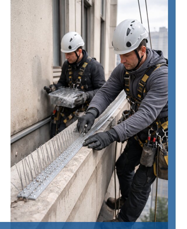 Установка шипов от птиц в Донецке от 931 р. | ВЫСОТНИК-Днк